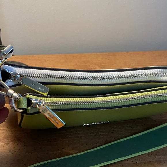 NWOT Kate Spade Duet Lime Green and White Crossbody Bag - Picture 4 of 7